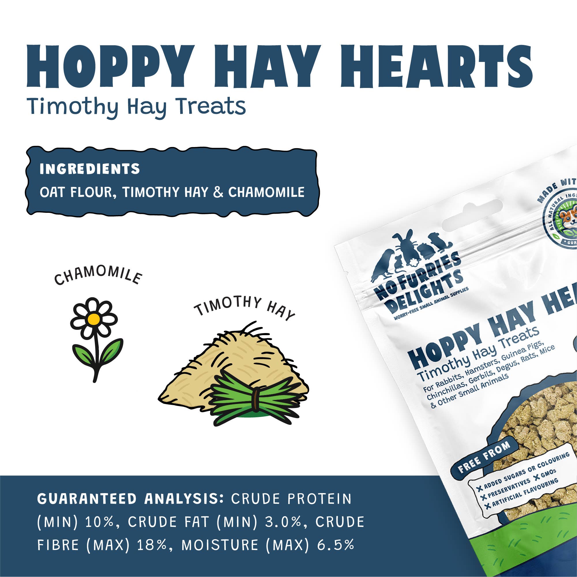 Hoppy Hay Hearts (50g | 1.76oz)