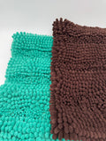 Solid alternating chenille comfort rugs